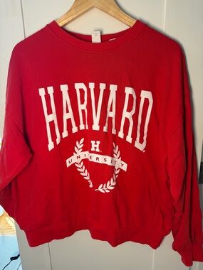 H&M Red Harvard Logo Sweatshirt